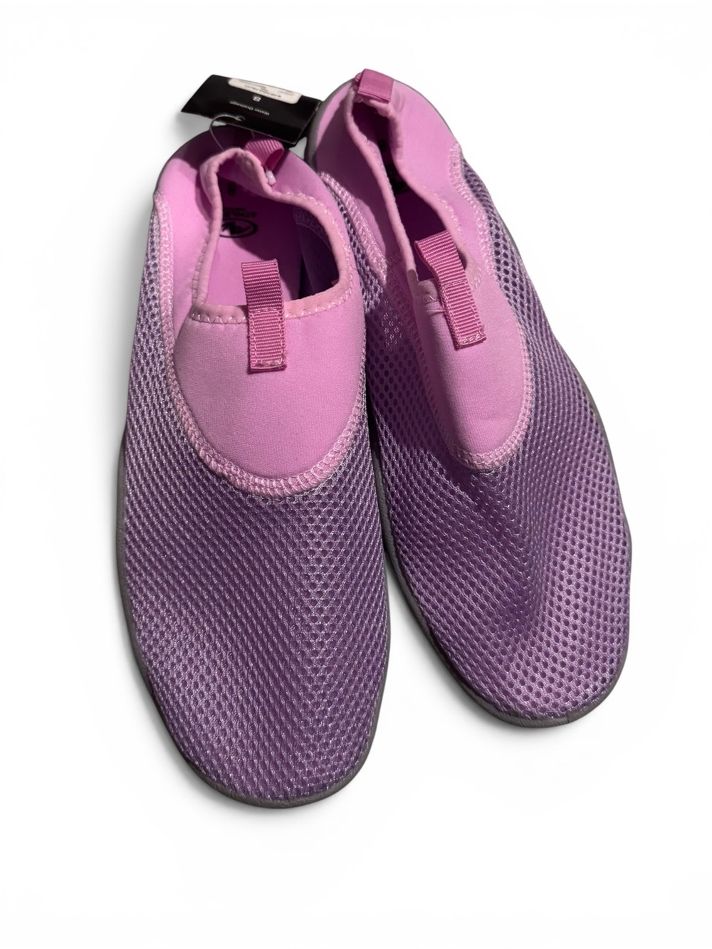 Athletic Works Women's Lavender and Pink Mesh Water Shoes Size 8